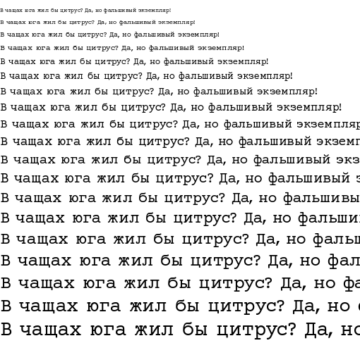 Specimen for Kurinto Type Core Regular (Cyrillic script).