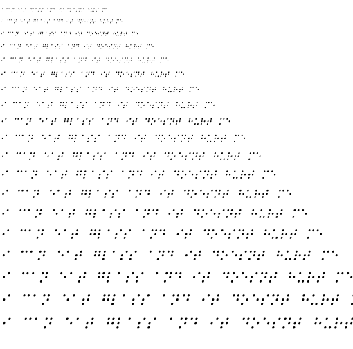 Specimen for Kurinto Type Italic (Braille script).
