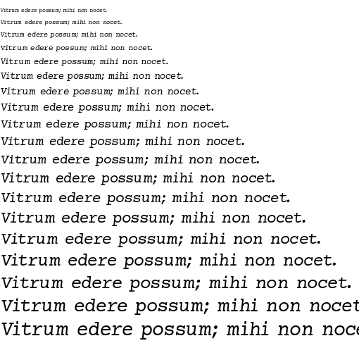 Specimen for Kurinto Type JP Italic (Latin script).