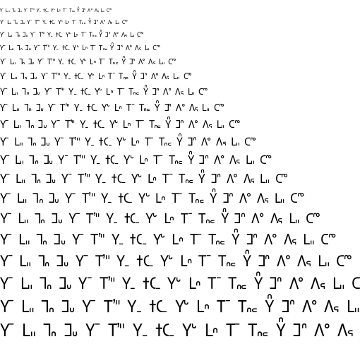 Specimen for Kurinto Type Narrow (Miao script).