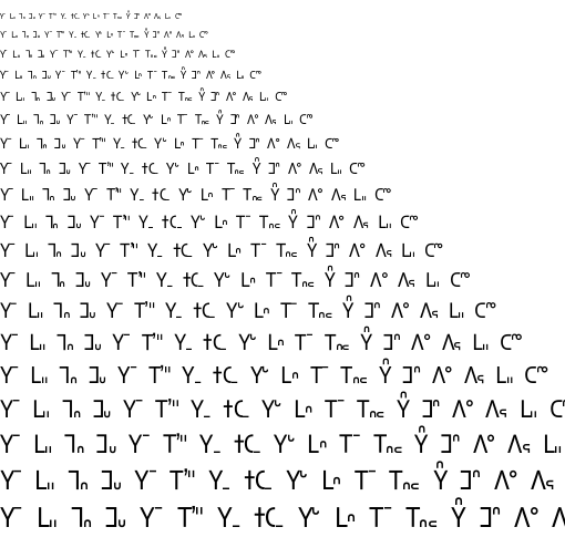 Specimen for Kurinto Type Narrow Bold (Miao script).