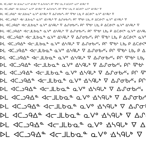 Specimen for Kurinto Type SemiWide (Canadian_Aboriginal script).