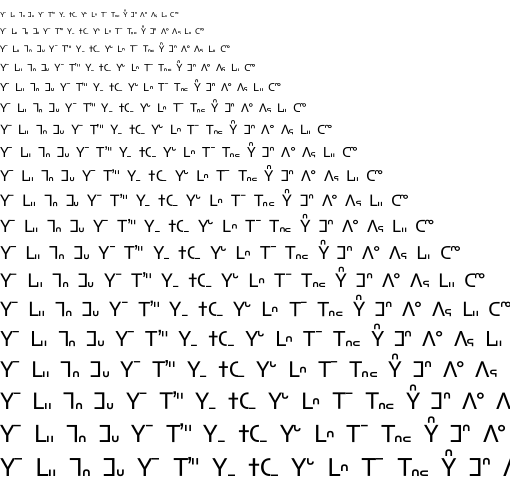 Specimen for Kurinto Type SemiWide (Miao script).
