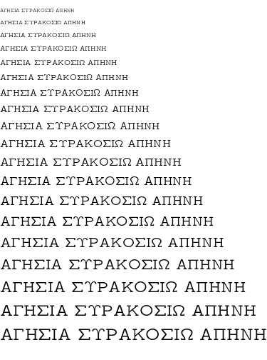 Specimen for Latin Modern Mono Prop 10 Regular (Greek script).