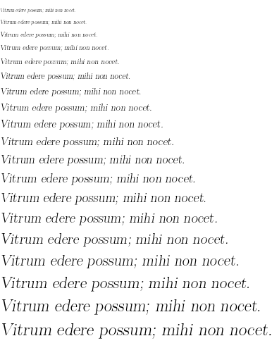 Specimen for Latin Modern Roman Slanted 17 Regular (Latin script).