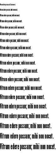 Specimen for League Gothic Condensed Regular (Latin script).