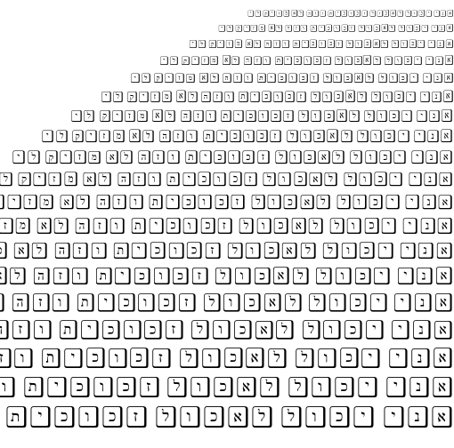 Specimen for Libertinus Keyboard Regular (Hebrew script).