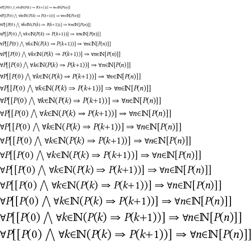 Specimen for Libertinus Math Regular (Math script).