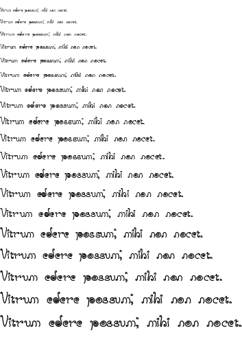 Specimen for Licorice Strings BRK Normal (Latin script).