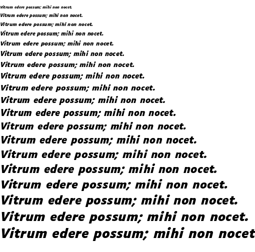 Specimen for Luciole Bold Italic (Latin script).