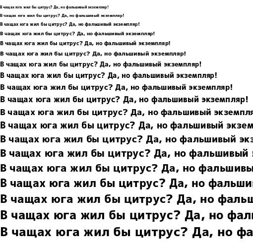 Specimen for M+ 2p heavy (Cyrillic script).