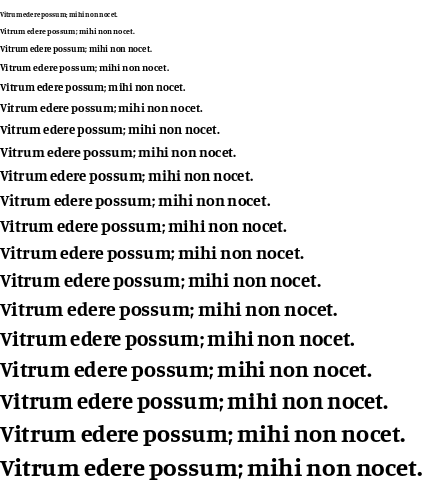 Specimen for Manuale Bold (Latin script).
