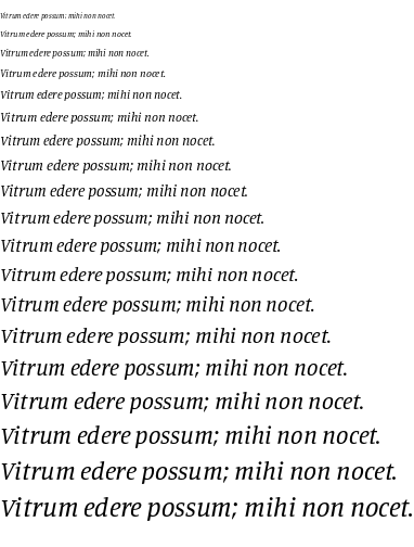 Specimen for Manuale Italic (Latin script).