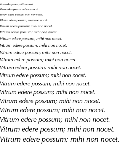 Specimen for MgOpen Cosmetica Oblique (Latin script).