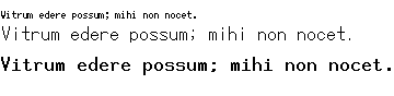 Specimen for Misc Fixed Regular (Latin script).
