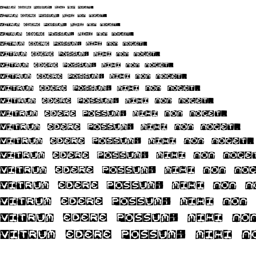 Specimen for Mishmash 4x4o BRK Regular (Latin script).