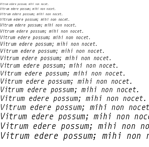 Specimen for Monoid Italic (Latin script).