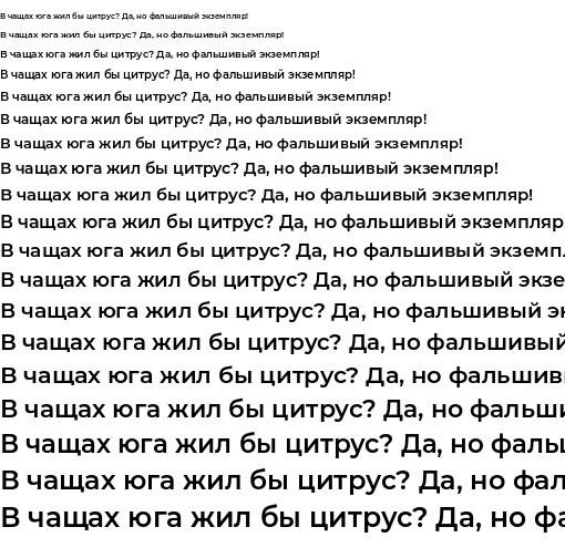 Specimen for Montserrat SemiBold (Cyrillic script).