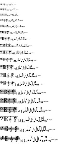 Specimen for Musica Regular (Musical_Symbols script).