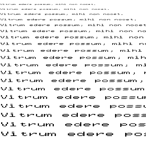 Specimen for Mx437 Philips :YES G-2x Regular (Latin script).