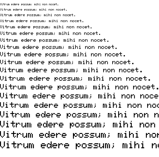 Specimen for Mx437 TsengEVA 132 6x8 Regular (Latin script).