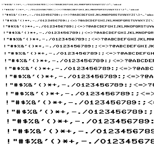 Specimen for MxPlus Rainbow100 re.40 Regular (Hiragana script).