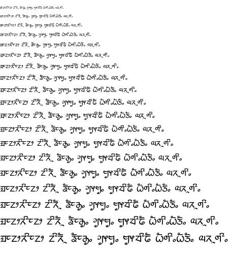 Specimen for Namdhinggo SIL Regular (Limbu script).