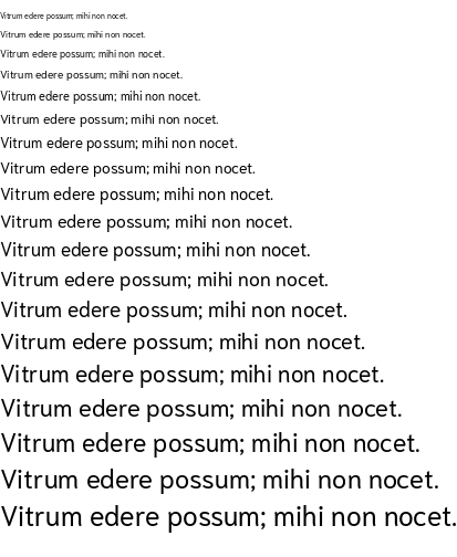 Specimen for Niramit Regular (Latin script).