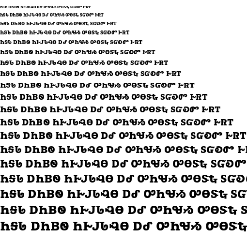 Specimen for Noto Sans Cherokee Black (Cherokee script).