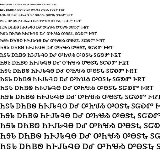 Specimen for Noto Sans Cherokee SemiBold (Cherokee script).