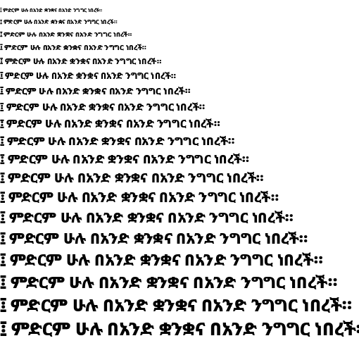 Specimen for Noto Sans Ethiopic Black (Ethiopic script).
