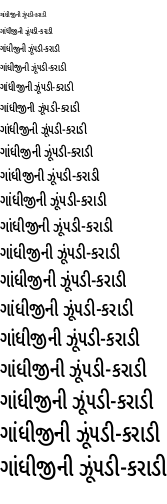 Specimen for Noto Sans Gujarati ExtraCondensed Medium (Gujarati script).