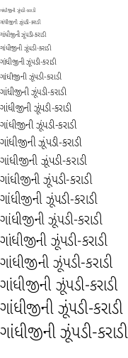 Specimen for Noto Sans Gujarati SemiCondensed Light (Gujarati script).