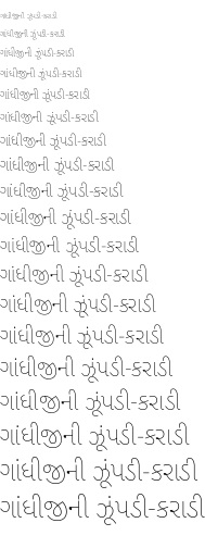 Specimen for Noto Sans Gujarati Thin (Gujarati script).