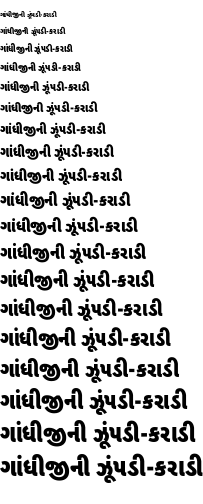 Specimen for Noto Sans Gujarati UI Condensed Black (Gujarati script).