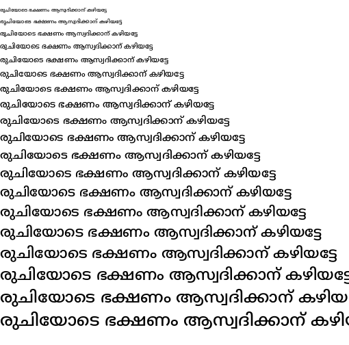Specimen for Noto Sans Malayalam Medium (Malayalam script).