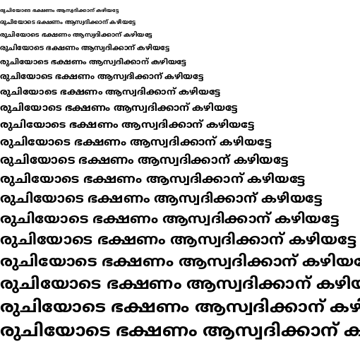 Specimen for Noto Sans Malayalam UI Bold (Malayalam script).