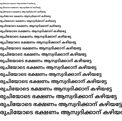 Specimen for Noto Sans Malayalam UI SemiCondensed SemiBold (Malayalam script).