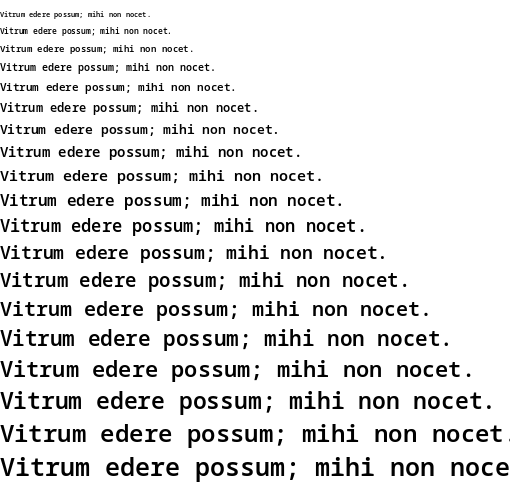 Specimen for Noto Sans Mono SemiBold (Latin script).