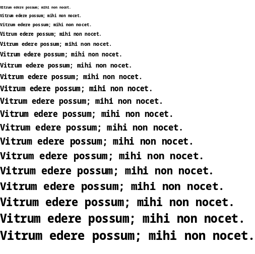 Specimen for Noto Sans Mono SemiCondensed ExtraBold (Latin script).