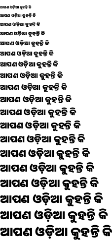 Specimen for Noto Sans Oriya Black (Oriya script).