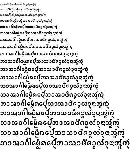 Specimen for Noto Sans Tai Tham Bold (Tai_Tham script).