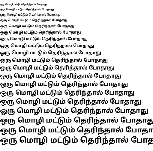 Specimen for Noto Sans Tamil Bold (Tamil script).