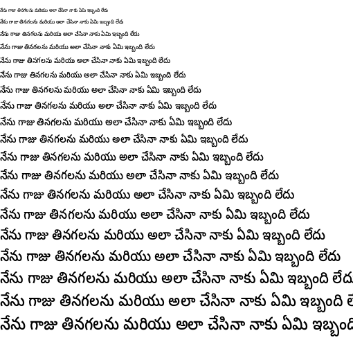 Specimen for Noto Sans Telugu Condensed Medium (Telugu script).