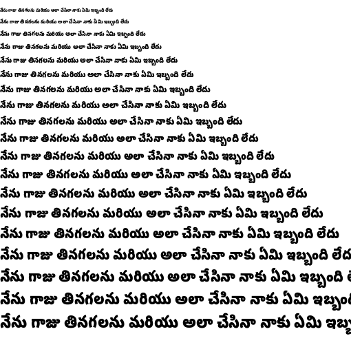 Specimen for Noto Sans Telugu ExtraCondensed Black (Telugu script).