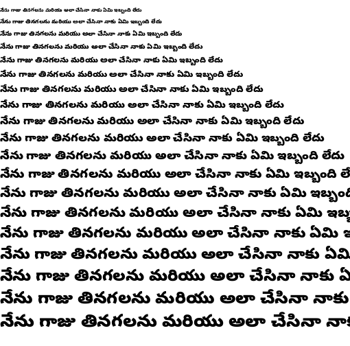 Specimen for Noto Sans Telugu UI Black (Telugu script).