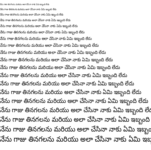 Specimen for Noto Sans Telugu UI SemiCondensed (Telugu script).