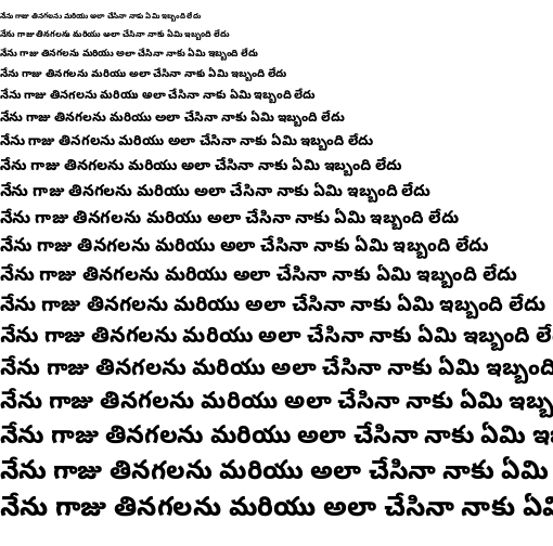 Specimen for Noto Sans Telugu UI SemiCondensed ExtraBold (Telugu script).