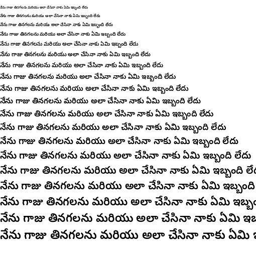 Specimen for Noto Sans Telugu UI SemiCondensed SemiBold (Telugu script).