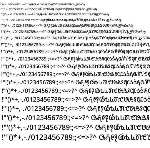 Specimen for Noto Sans Vithkuqi Medium ( script).